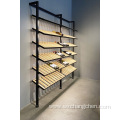 European Style Custom Free sample iron work supermarket bar Wall Mounted Display wine rack storage Cabinet